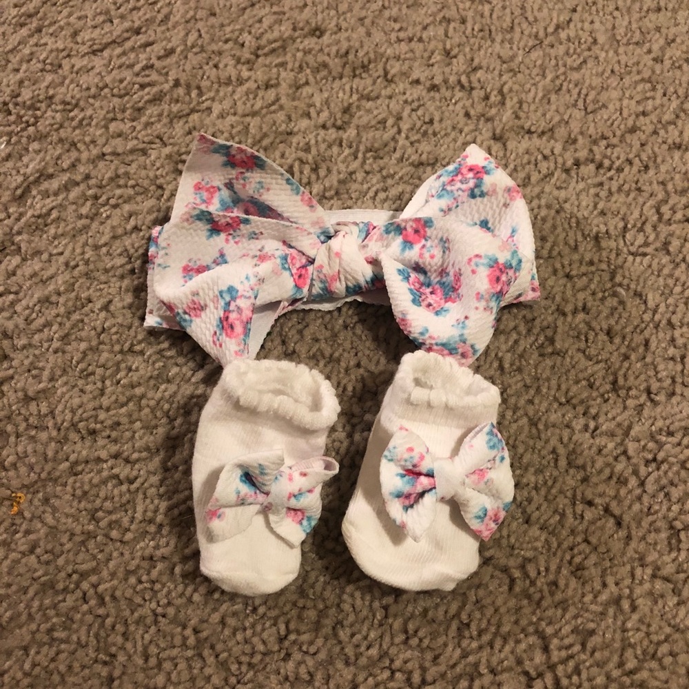 Socks and matching headband